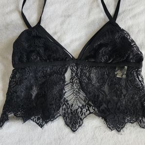 Bralette with Scalloped Lace Detail